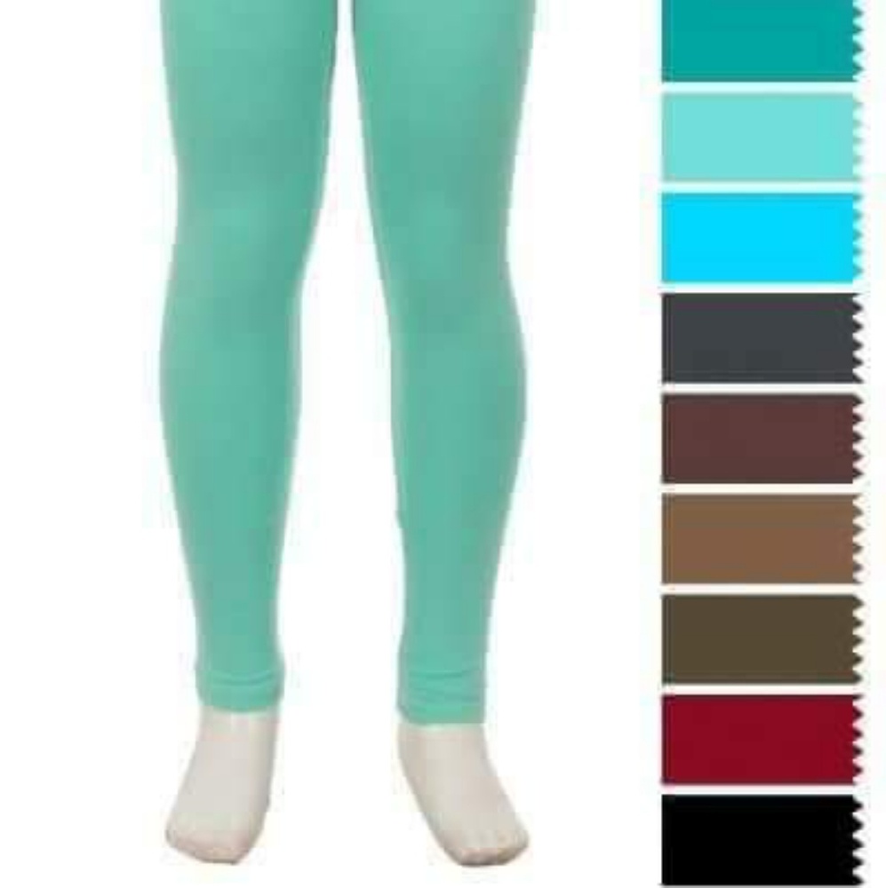 Kids Size Solid Burgandy Leggings